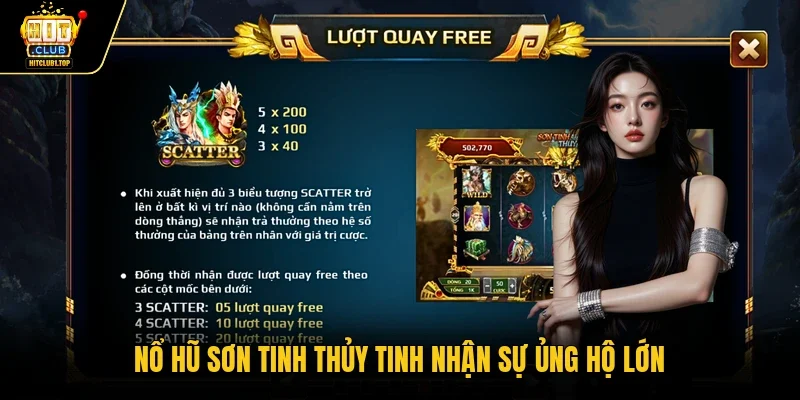 Nổ hũ Sơn Tinh Thủy Tinh nhận sự ủng hộ lớn